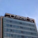 Exterior view of a children's hospital building with a clear sky