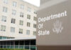 Cold War Relic Gets $108M Boost Against Russia Department of State sign outside government building
