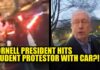 WATCH: Cornell University President Drives Car Into Student Protestor, Allegedly