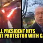 WATCH: Cornell University President Drives Car Into Student Protestor, Allegedly