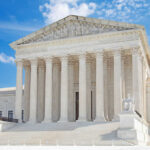 United States Supreme Court building with grand marble columns
