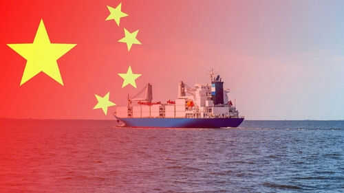 chinese-vessel2433014935 Ship at sea with Chinese flag overlay