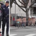 Man arrested after BB gun shooting at naked bike ride in downtown LA, police say