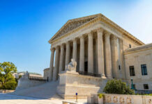 Supreme Court building with grand marble columns