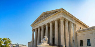 Supreme Court building with grand marble columns
