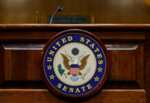 Evidence Falls Short Behind Viral Headline United States Senate emblem on wooden podium