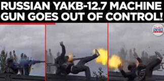 WATCH: Russian Helicopter Gatling Gun Spins Out of Control During Air Defense Training Mishap!