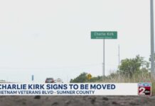 Charlie Kirk signs removed from Vietnam Veterans Boulevard