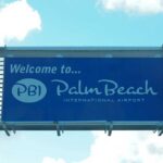 Welcome sign for Palm Beach International Airport