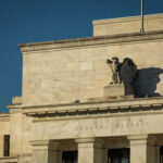 Federal Reserve building exterior with eagle sculpture