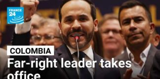 Colombia's Abelardo de la Espriella takes office, vows war on guerrillas • FRANCE 24 English