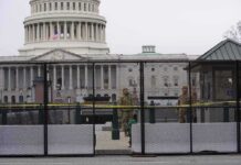 Behind Doors: Iran Nuke Option Floated US Capitol behind security fence with guards