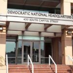 Democratic National Headquarters building entrance