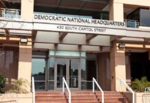 Democratic National Headquarters building entrance
