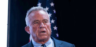 Robert F. Kennedy Jr. speaking into a microphone