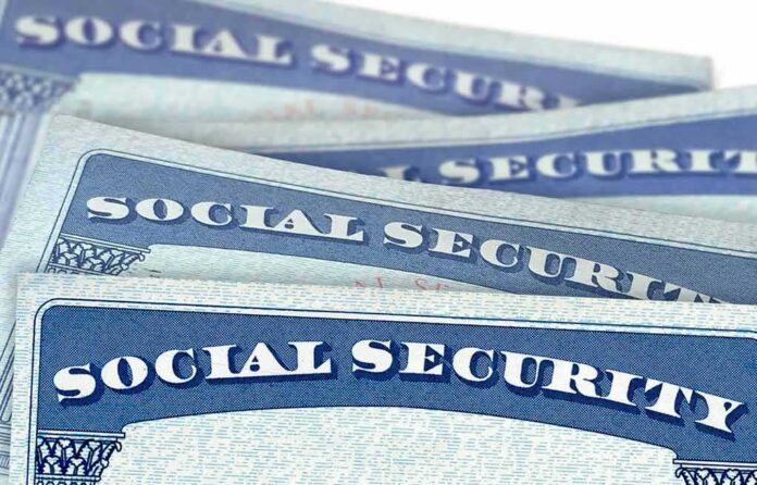 Social Security cards stacked in a close-up view