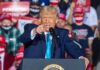 speaker pointing during a rally
