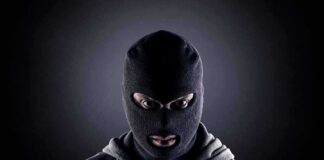 Person in a black ski mask facing forward