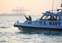 Cartel Run Ends In Flames – Questions Explode U.S. Navy patrol boat with armed crew on the water