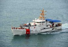 An Unusual Passenger List Caught Federal Attention U.S. Coast Guard patrol boat cruising at sea