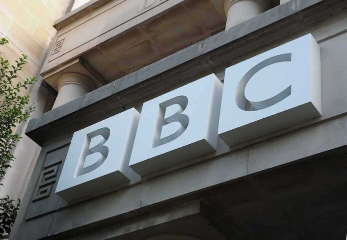 BBC logo on a building facade