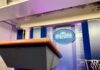 Briefing Backfires – Podium Reset Begins Podium in White House press briefing room