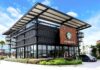Starbucks coffee shop with modern glass and metal exterior